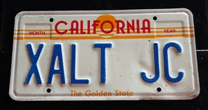 Vintage Orig. California License Plate Vanity. "XALT JC" EXALT JESUS CHRIST ! - Picture 1 of 2