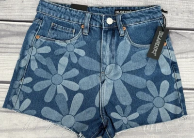 PANTALONES CORTOS EN BLANCO NYC THE REEVE TIRO ALTO RIBCAGE Para Mujer Talla 24 RETRO FLORAL Foto 1 de 4