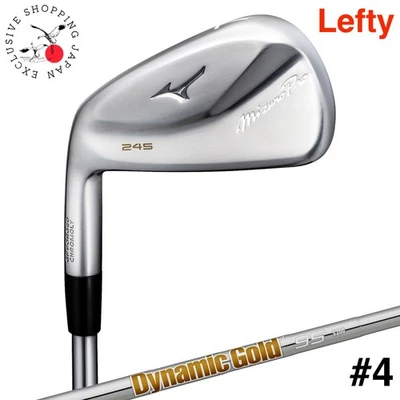 Mizuno Pro 245 Iron Club #4 Lefty S200-Flex Dynamic Gold 95 Steel Shaft 2024 New - Image 1 of 4