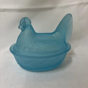 5" mattiertes blaues GLAS HÜHNER HÜHNER HÜHNER NEU #11 - Bild 1 von 13