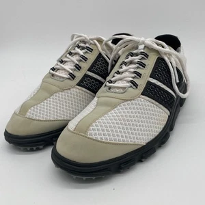 Zapatos de golf Footjoy Superlites blancos y negros sin clavos para hombre talla 8M 1066 - Imagen 1 de 11