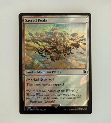 MTG: Sacred Peaks (Surge Foil) Commander: Final Fantasy Foil NM - Image 1 of 2