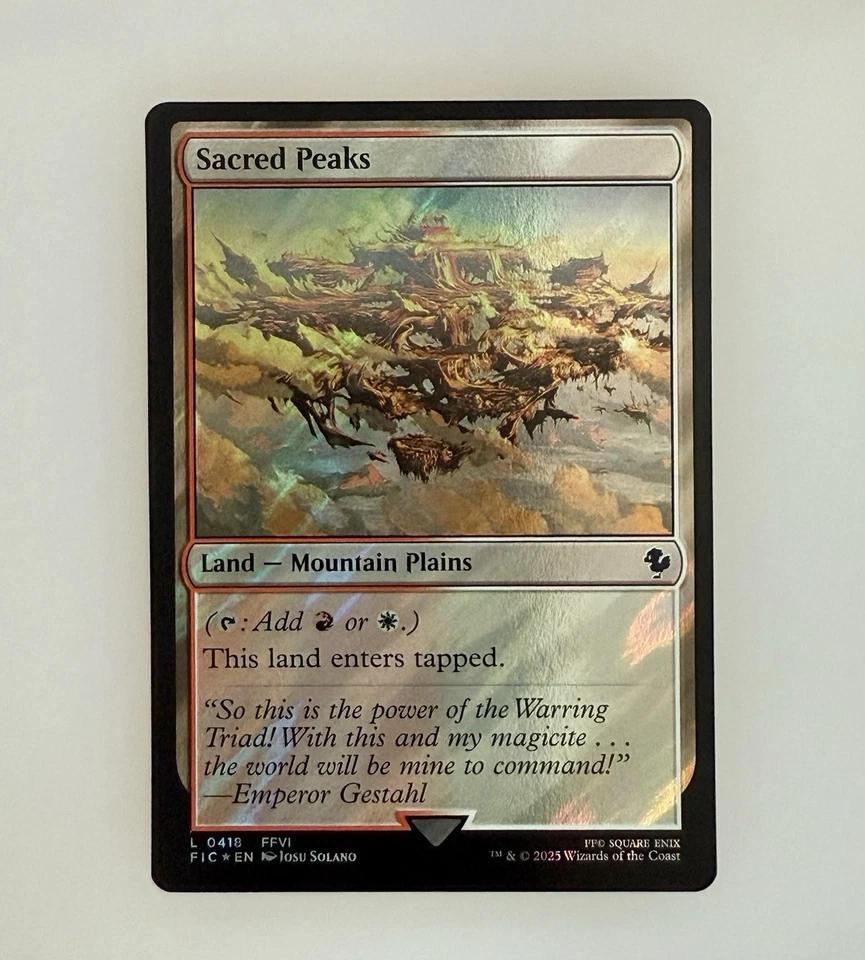 MTG: Sacred Peaks (Surge Foil) Commander: Final Fantasy Foil NM - Image 1 of 2