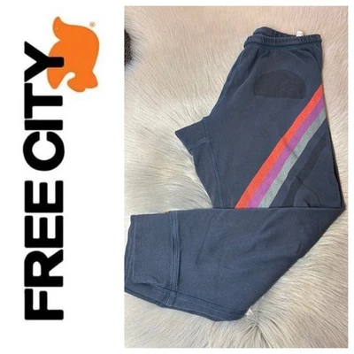 Free City Ankle Cropped Sweatpants Gray 2M Well Used Repaired Broken In - Image 1 of 4