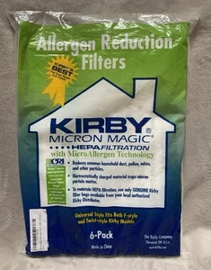 NEW Genuine Kirby Micron Magic 6ct HEPA Vacuum Bags for F & Twist-Style Models - Picture 1 of 6