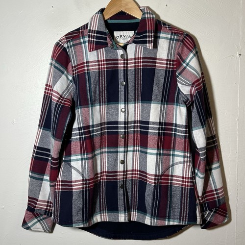 VETEMENTS Orvis Plaid Flanella Shacket Camicia Giacca Foderata in Pile Bottone a Scatto Donna Medium