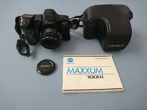MINOLTA MAXXUM 7000i FILMKAMERA MIT AF 50MM OBJEKTIV UND KAMERATASCHE - ungetestet - Bild 1 von 24