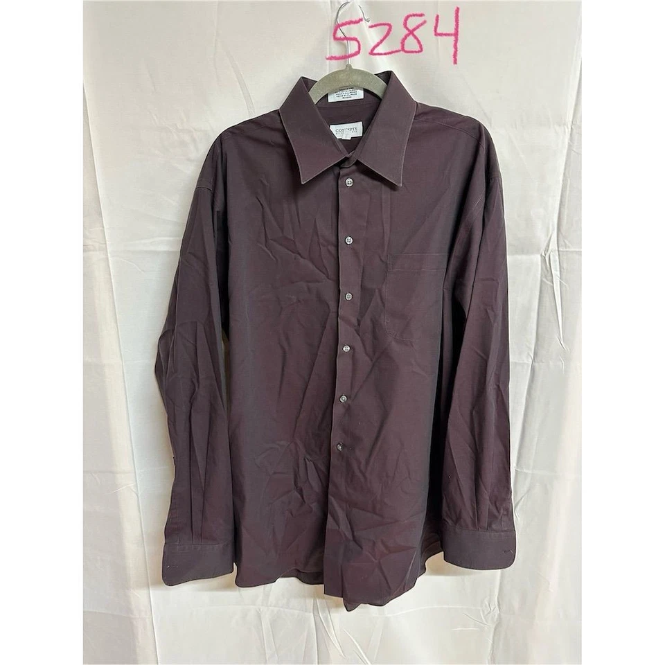 Concepts by Claiborne Men's Plum Purple Dress Shirt Size 17 Long Sleeve - Image 1 of 4