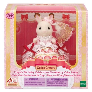 Calico Critters #CC4605 HAPPY BIRTHDAY FEIER FREYA Erdbeer Kleid NEU - Bild 1 von 1