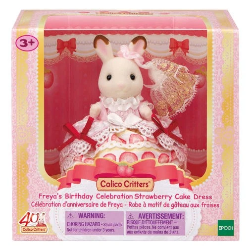 Vestido Fresa Calico Critters #CC4605 FELIZ CUMPLEAÑOS CELEBRACIÓN FREYA NUEVO Foto 1 de 1