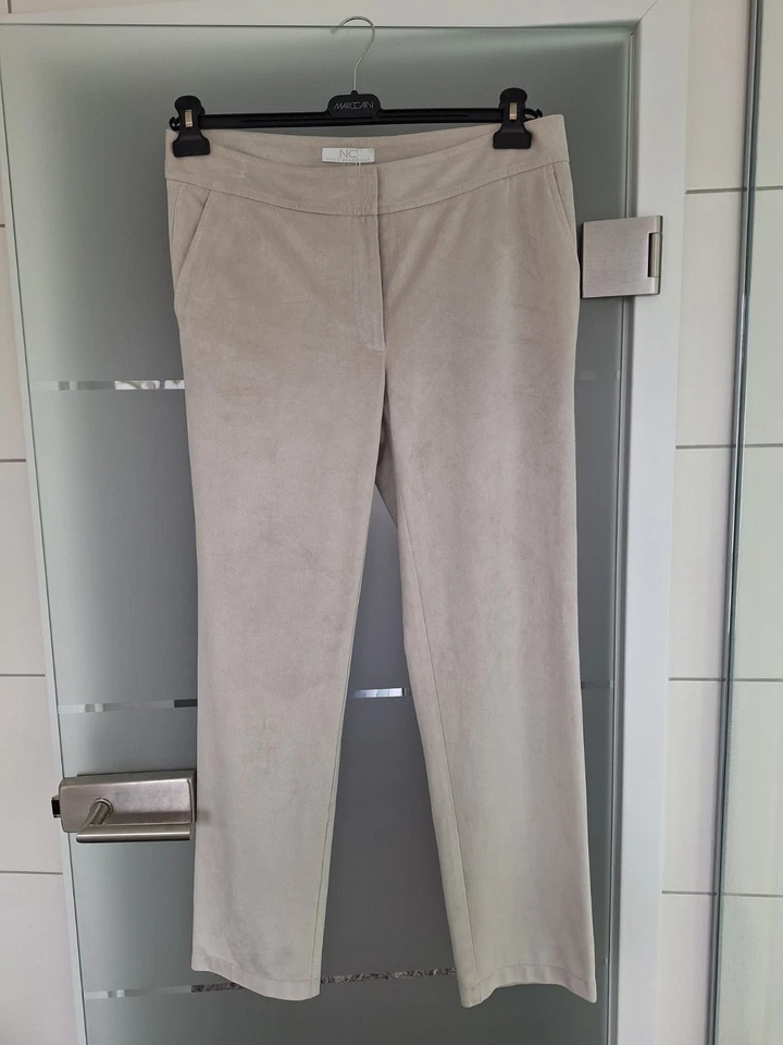 NC Nice Connection Edel Hose Wildlederoptik grau beige Gr. 42 NEU ! - Bild 1 von 4
