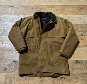 Filson Tin Cloth Packer Jacket With Mackinaw Wool Liner Waxed Cotton Size Medium - Picture 1 of 17
