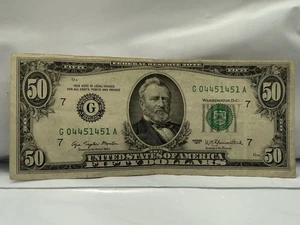 1977 $50 Dollar Bill Old Vintage US dollar  - Picture 1 of 2