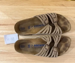Sandalias Birkenstock de cuero beige talla 40 o Wms 9 N - Imagen 1 de 4