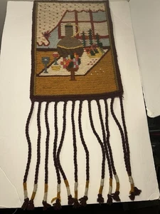 Vintage European Polish Hand Woven Wool Tapestry Kilim 29.5” - Picture 1 of 17