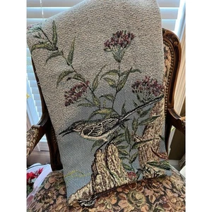 Manual Woodworkers and Weavers Tapestry Throw/Blanket Mockingbird Serenade 51x68 - Picture 1 of 19