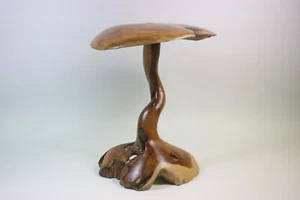 Hocker Sitz Pilz Figur Skulptur Sitzmöbel Naturholz Massivholz Unikat (RE255) - Bild 1 von 9