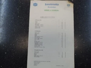 Lambretta Service Bulletin Original Item - Recellulosing Charges Cento/J125 LD - Picture 1 of 3