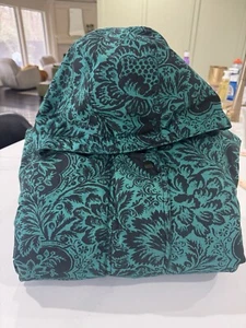 Eddie Bauer Vintage Goose Down Jacket Large Hooded Green Floral Print USA - Picture 1 of 17
