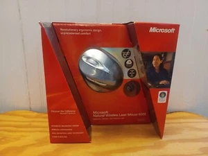 Microsoft 1083 Natural Wireless Laser Mouse 6000 - Metallic Gray (69K-00001) New - Picture 1 of 14