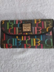 DOONEY & BOURKE 🖤❤️💜💚SCRIBBLE CHECKBOOK WALLET #7 - Picture 1 of 13