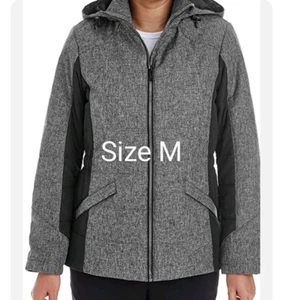Devon & Jones Ladies' Midtown Insulated Fabric-Block Jacket W/Crosshatch Size M - Picture 1 of 5