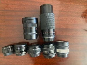 Film Camera Lenses Lot - Minolta, Saitex , Hanimar, Craig Optics, Rikenon - Picture 1 of 12