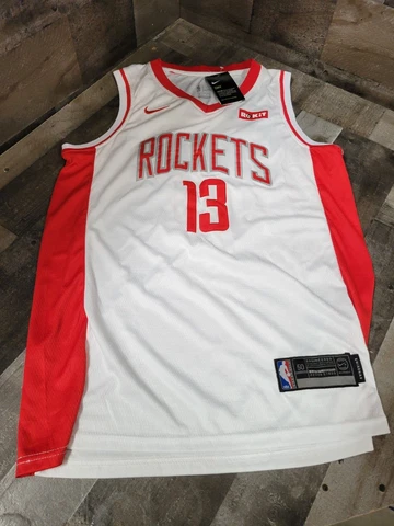 NEW Nike Swingman #13 James Harden Authentic White Jersey SIZE 50 -FREE SHIPPING Cover