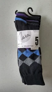 5 pares de calcetines informales John Weitz para hombre talla 10-13 nuevos en paquete - multicolor - Imagen 1 de 4