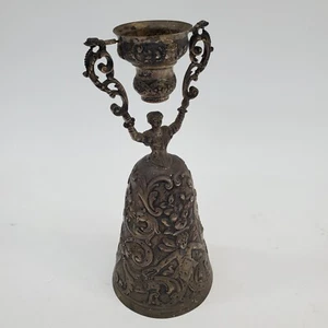 Vintage (1961) German Sterling Silver Wedding Cup Ornate Filagree Griffin Angels - Picture 1 of 15