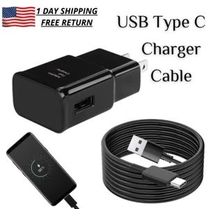 USB Type-C Fast Wall Charger Adaptive Type Cord For Samsung Galaxy S23 S22 S21 - Picture 1 of 16