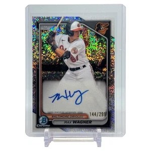 2023 Bowman Chrome Max Wagner Speckle Refractor Auto /299 Baltimore Orioles - Picture 1 of 2