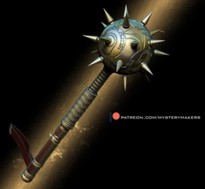 Custom 3D printed Hawk-Man Mace Replica Prop 1:1 (Painted) - Picture 1 of 2