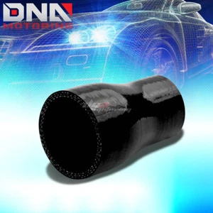 1.5"-1.75" STRAIGHT TRANSITION REDUCER BLACK SILICONE HOSE TURBO INTERCOOLER - Picture 1 of 7