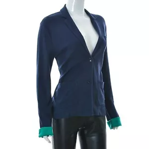 Marc O'Polo Jacket Womens Two-Button Blazer Size L Large dark Blue Genuine - Picture 1 of 6