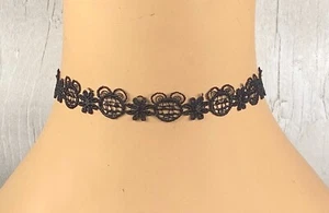 Cute Black Guipure Mouse/ Mice Lace Choker Necklace Gothic Novelty Gift Party - Bild 1 von 3