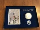 Attack On America9/11/2001 Photo & Coin Set  One Troy Ounce 999 Fine Silver Mint
