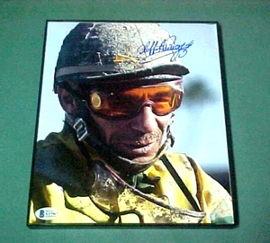 Rare Framed Laffit Pincay Autographed Color Photo Signed 10" x 8" w/Beckett COA - Picture 1 of 4