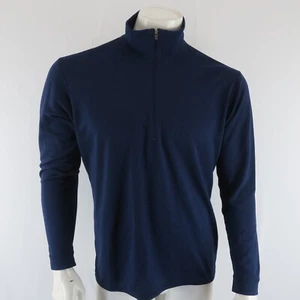 Patagonia Capilene Base Layer Quarter Zip Pullover Shirt Mens M Navy Blue - Picture 1 of 8