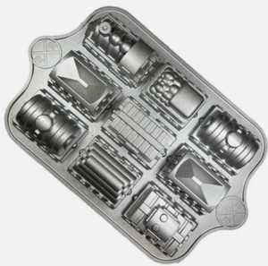 Stampo teglia torta treno Nordic Ware Nordic Express 14x10 USA spedizione gratuita - Foto 1 di 5