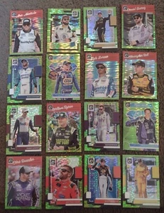 NASCAR- 25 2023 Donruss Optic Lime Green Pulsar cards- Harvick, Larson, Chastain - Picture 1 of 2