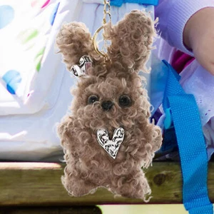 Bunny Keychain Plush Plush Keychains Stuffed Animals Curly Haired wonderful - Picture 1 of 10