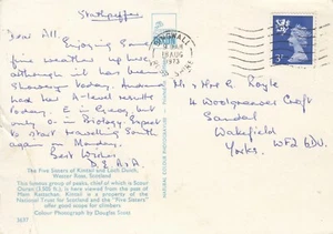 1973 Dingwall Ross Shire Scotland Cancel / Postmark on Postcard - Picture 1 of 2