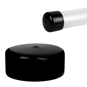 Black Vinyl Rubber Flexible Round Tube Tubing Pipe End Cover Caps