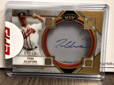 2024 Topps Tier One #C1A-TG Tom Glavine 透明 One 签名 5/10 Braves — 第 1/2 张图片