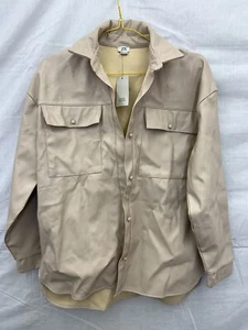Chamarra River Island para niños aspecto cuero nude nueva con etiquetas edad 11/12 - Imagen 1 de 5