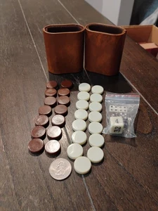 REPUESTOS MAGNÉTICOS DE VIAJE BACKGAMMON 14 MARRÓN 15 BLANCO E12 - Imagen 1 de 1
