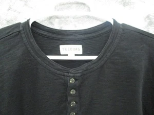 Tecovas Shirt Mens Large Black Henley Long Sleeve Western Peru Cowboy - Picture 1 of 9