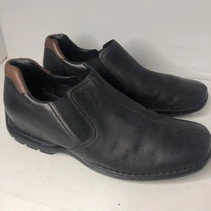 Mocasín de conducción cómodo Cole Haan Zeno de cuero negro sin cordones para hombre talla 10M - Imagen 1 de 13