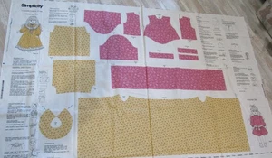 Simplicity Victorian Girl 18" Puppenkleidung 2 Outfits American Girl Stoff Panel - Bild 1 von 3